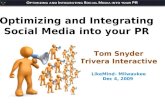 Optimizing and Integrating  Social Media into your PR