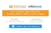 [Webinar] Building Better B2B Landing Pages + Live site reviews