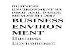 Business environment by prof anil pande mfm2 sem1