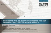Broadband and development: evidence and new research directions from Latin America (BID presentation)