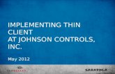 Saratoga CRM: Implementing Thin Client at Johnson Controls Inc.
