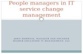 People managers in IT service change management