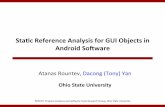 Static Reference Analysis for GUI Objects in Android Software