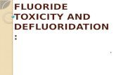 Fluoride Toxicity and Defluoridation