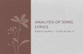 Analysis of Song Lyrics