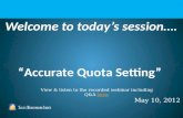 How To Set Accurate Sales Quotas Webinar Slides