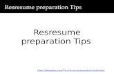 Resume Preparation Tips
