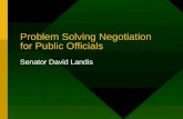 Problem Solving Negotiations for Public Officials