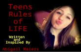 A TEENAGER's RULES OF THE WORLD