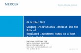 Gauging Institutional Interest and the Role of Regulated Investment Funds in a Post Crisis World - Presentation: Dominique Grandchamp, CFA, Mercer (Switzerland) SA