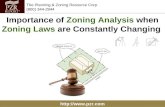 Importance of Zoning Analysis when Zoning Laws are Constantly Changing