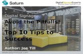 Digital Signage - Avoid the Pitfalls - Top 10 Tips to Success
