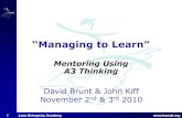 Mentoring using A3 Thinking