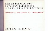 John Levy Immediate Knowledge and Happiness Hindu Doctrine of Vedanta Abbyy