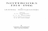 Ludwig Wittgenstein - Notebooks 1914-1916 [Wright & Anscombe (Eds) (HT,1969)]