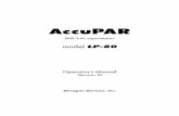 AccuPAR LP 80 Manual