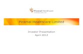 Piramal Healthcare Limited - Investor Presentation April 2012