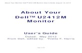 Dell™ U2412M Monitor User's Guide About Your Monitor August 2012