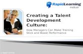 Creating a Talent Development Culture: How "Chunked" Learning Can Boost Performance