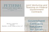 Petefish Law - Joint Venturing & Teaming Presentation