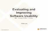 Evaluating and Improving Software Usability