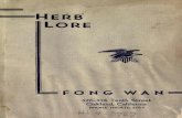 Chinese Herb Lore - Fong Wang