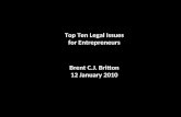 Top Ten Legal Issues for Startups