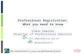 Professional Registration: What you need to know - Simon Edwards, CILIP
