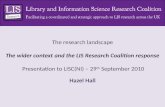 The research landscape: the wider context and the LIS Research Coalition Response