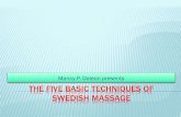 The five basic techniques of swedish massage