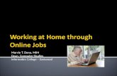 Working at Home Thru Online Jobs