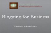 Blogging for business