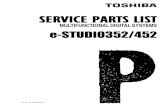 Toshiba estudio 352/452 Parts List