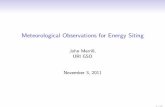 Meteorological Observations for Energy Siting