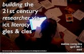 Building the 21st Century Research Via the ICT Literacy GLEs & CLEs