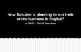 How rakuten is planning to run their entire business in english?