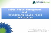 Sales force management and developing sales force activities