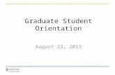 Graduate Student Orientation 2013-2014