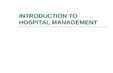 Introduction to hospital management