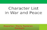 Characters of war and peace