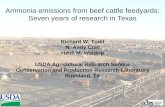 Ammonia Emissions and Emission Factors: A Summary of Investigations at Beef Cattle Feedyards on the Southern High Plains