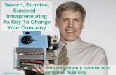 Search, stumble, succeed: intrapreneuring as key to change your company - Johannes Nünning