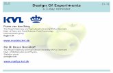 DOE - Design Of Experiments A 3 Day Reminder