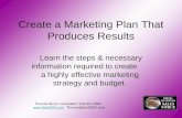 How to create an effective marketing plan