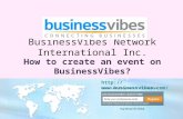 Steps on How to Create an Event on BusinessVibes