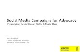 Social Media Campaigns for Advocacy