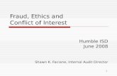 "Fraud, Ethics, and Conflict of Interest" (PowerPoint