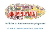 Policies to Reduce Unemployment