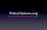2010 Bonner Directors Mtg - PolicyOptions session
