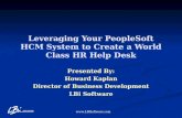 Leveraging Your PeopleSoft HCM System to Create a World Class HR Help Desk